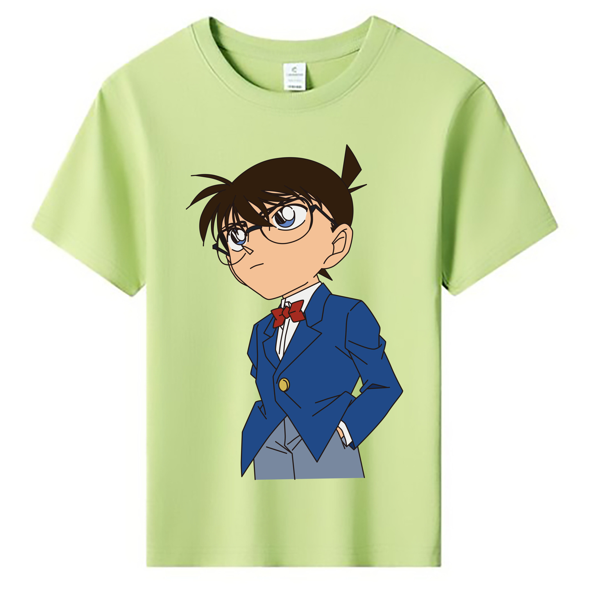 （画像用） 名探偵コナン 江戸川 コナン Detective Conan Conan Edogawa 綿100％キッズTシャツ（フロントプリント）